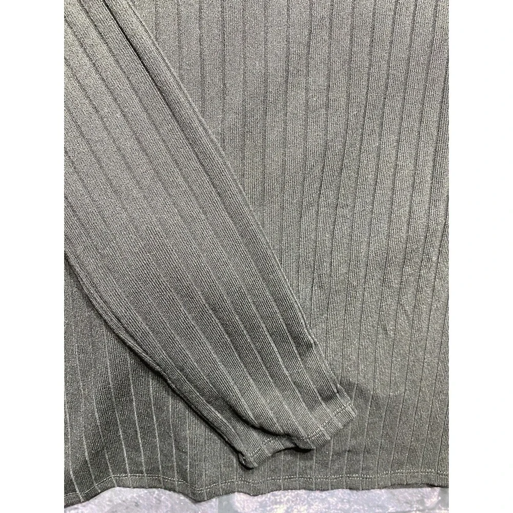 Umgee USA Sweater Top Womens Medium Black Ribbed‎ Side Tie Lightweight NWT